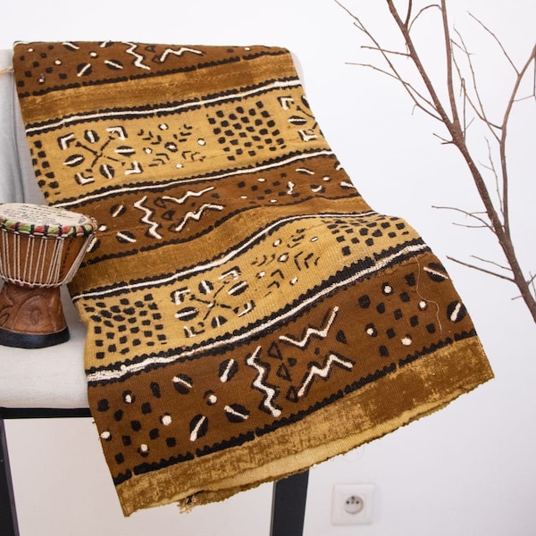 Bogolan Mudcloth Multicolor #67 - from AfricanTextil Malian Coton & handmade