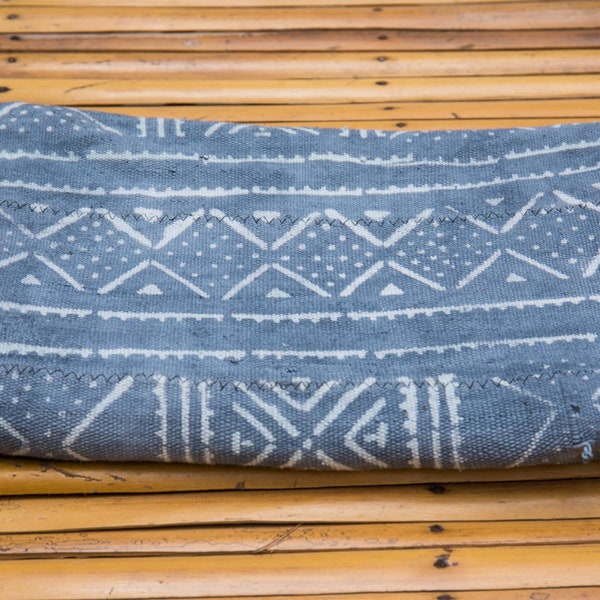 Bogolan Mudcloth Grey #2 - from AfricanTextil Cotton Malian & Handmade