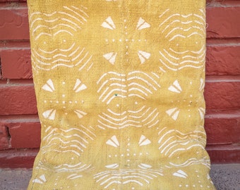 Bogolan Mudcloth Moutarde #3 - from AfricanTextil Malian Cotton & Handmade