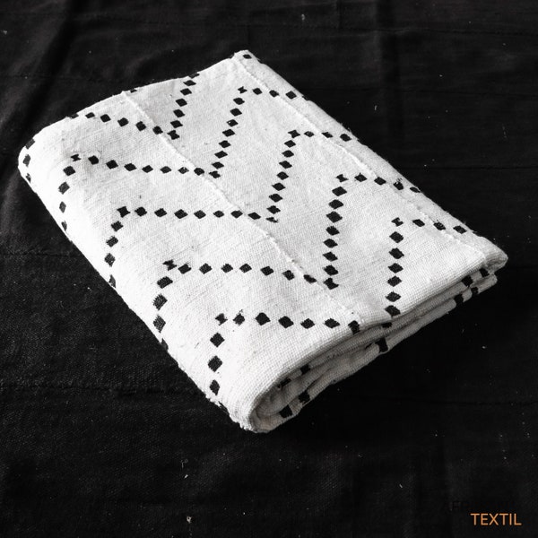 Bogolan Mudcloth White #18 - from AfricanTextil Malian Cotton & Handmade