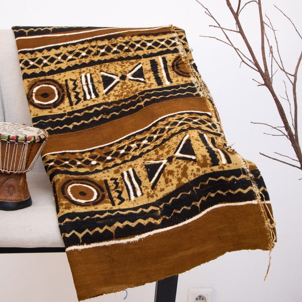 Bogolan Mudcloth Multicolor #89 - from AfricanTextil Malian Coton & handmade