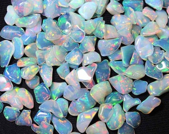 AAA Grade Polished Opal Rough, Ethiopian Opal, Flat Opal Rough, Polished Opal Chips, Size 7-12mm, Loose Opal Polished Rough