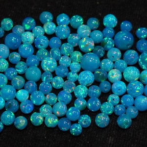 Ópalo de grado AAA, bolas de ópalo, bolas sueltas de ópalo Paraiba, ópalo etíope natural perforado, ópalo AAA, tamaño 4-5 mm, joyería de ópalo suelto