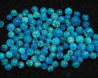 AAA Grade Opal, Opal Balls Beads, Loose Paraiba Opal Balls, Drilled Natural Ethiopian Opal, AAA Opal, Size 4-5mm, Loose Opal Jewelry