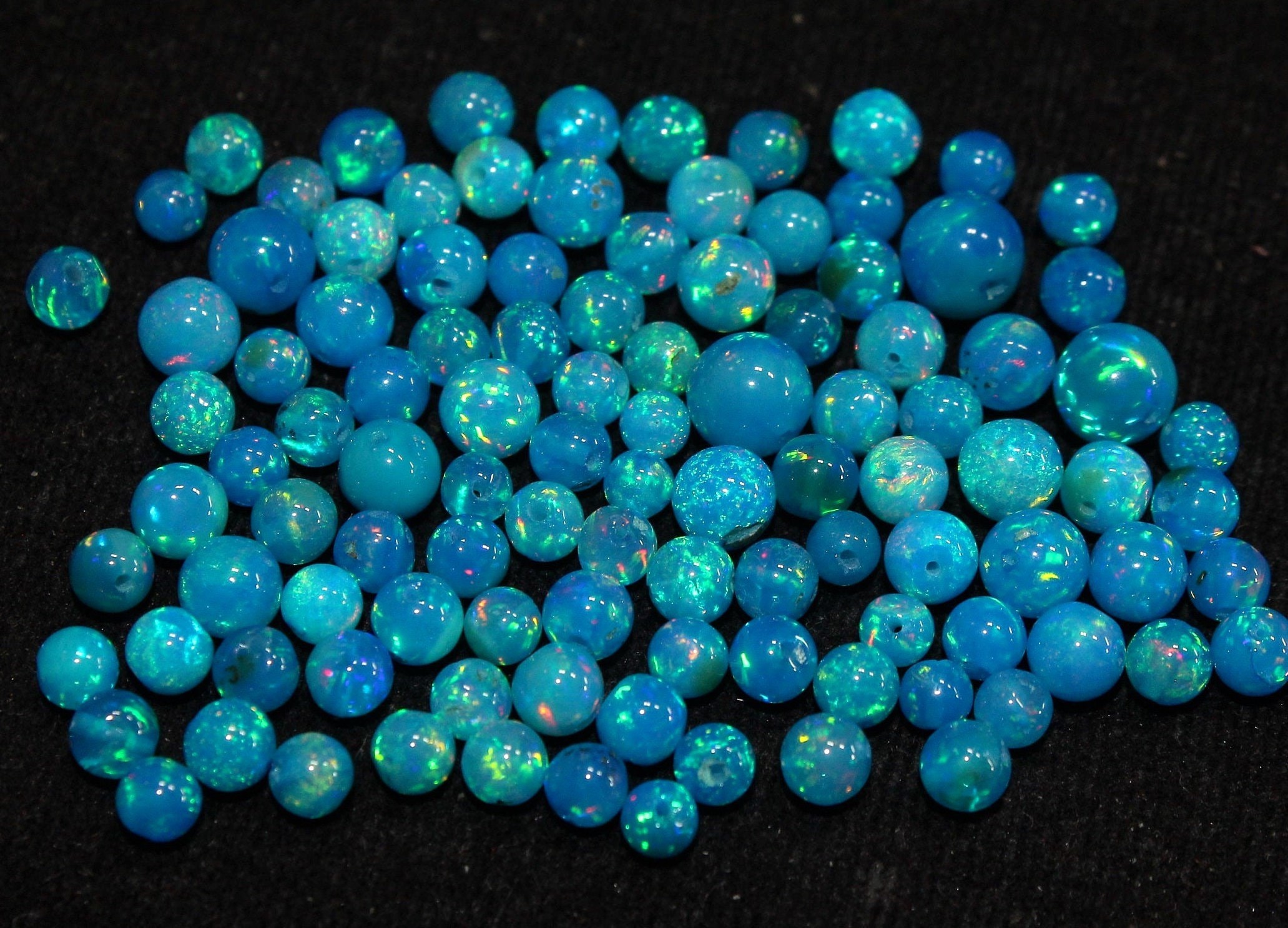 Natural Stone Opal Beads Opalite Round Spacer Loose Beads - Temu