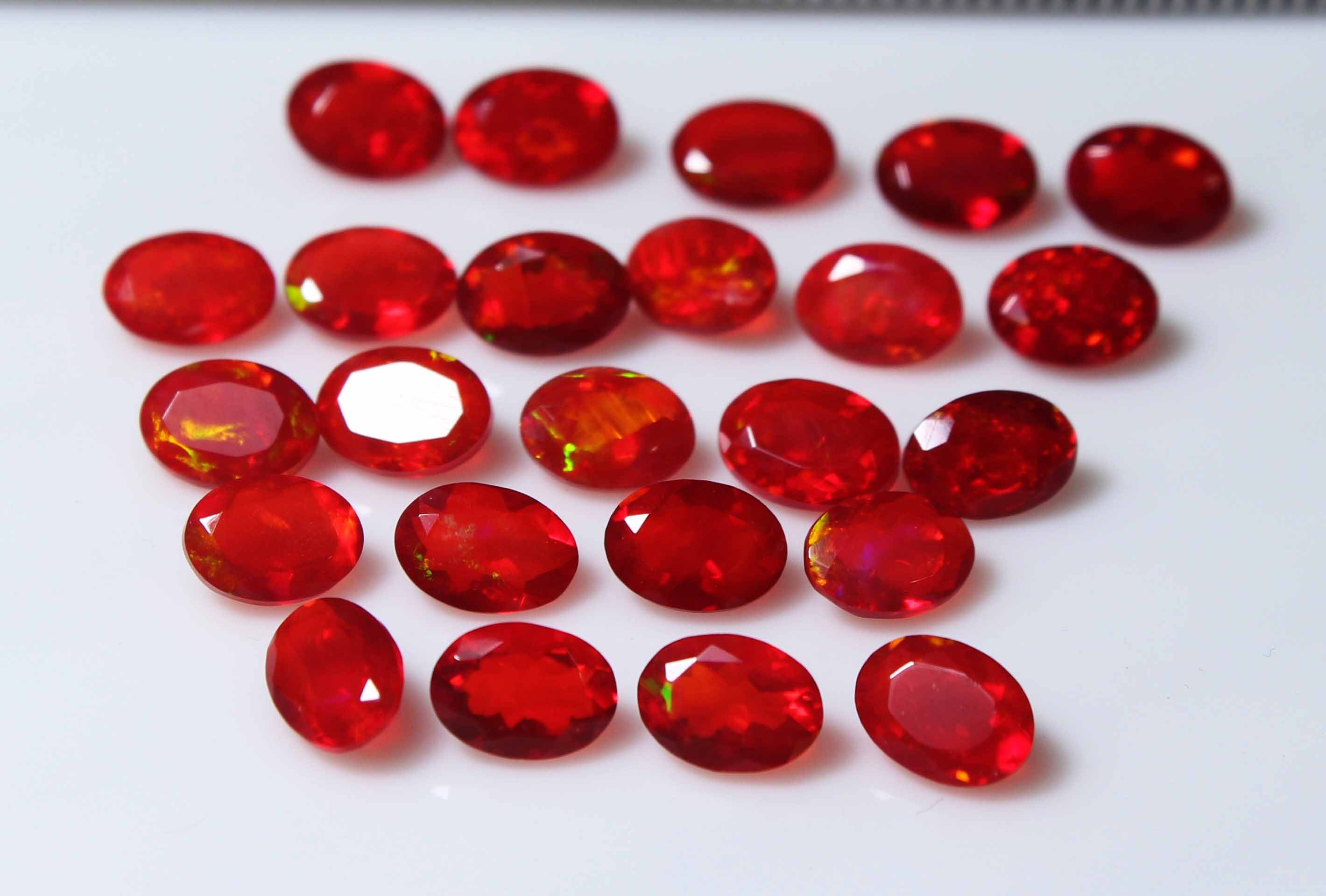 AAA Grade Opal Cut RED Opal Natural Ethiopian Opal Oval Etsy