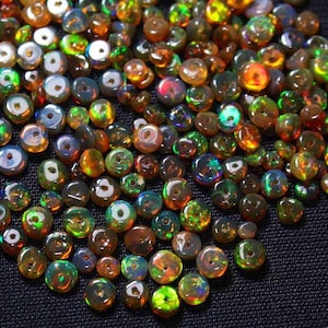 AAA-opaal, opaalkristal, opaalkralen, natuurlijke Ethiopische opaal, geboord losse opaal gladde kralen, maat 3,5-4 mm, losse opaal gepolijste kralen