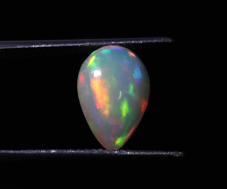 Quality Pear Opal Cabochon Gemstone,Size 8x12x5.5mm,Loose Welo Opal Cabochon,For Jewelry Making Code AB-93 Natural Ethiopian Opal,AAA