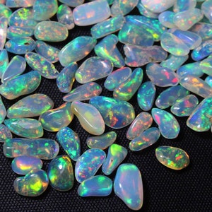 100 pièces, opale de qualité AAA, opale Welo, cristal d'opale, opale brute, opale éthiopienne naturelle, opale polonaise AAA brute, taille 3-7 mm, opale brute en vrac image 3