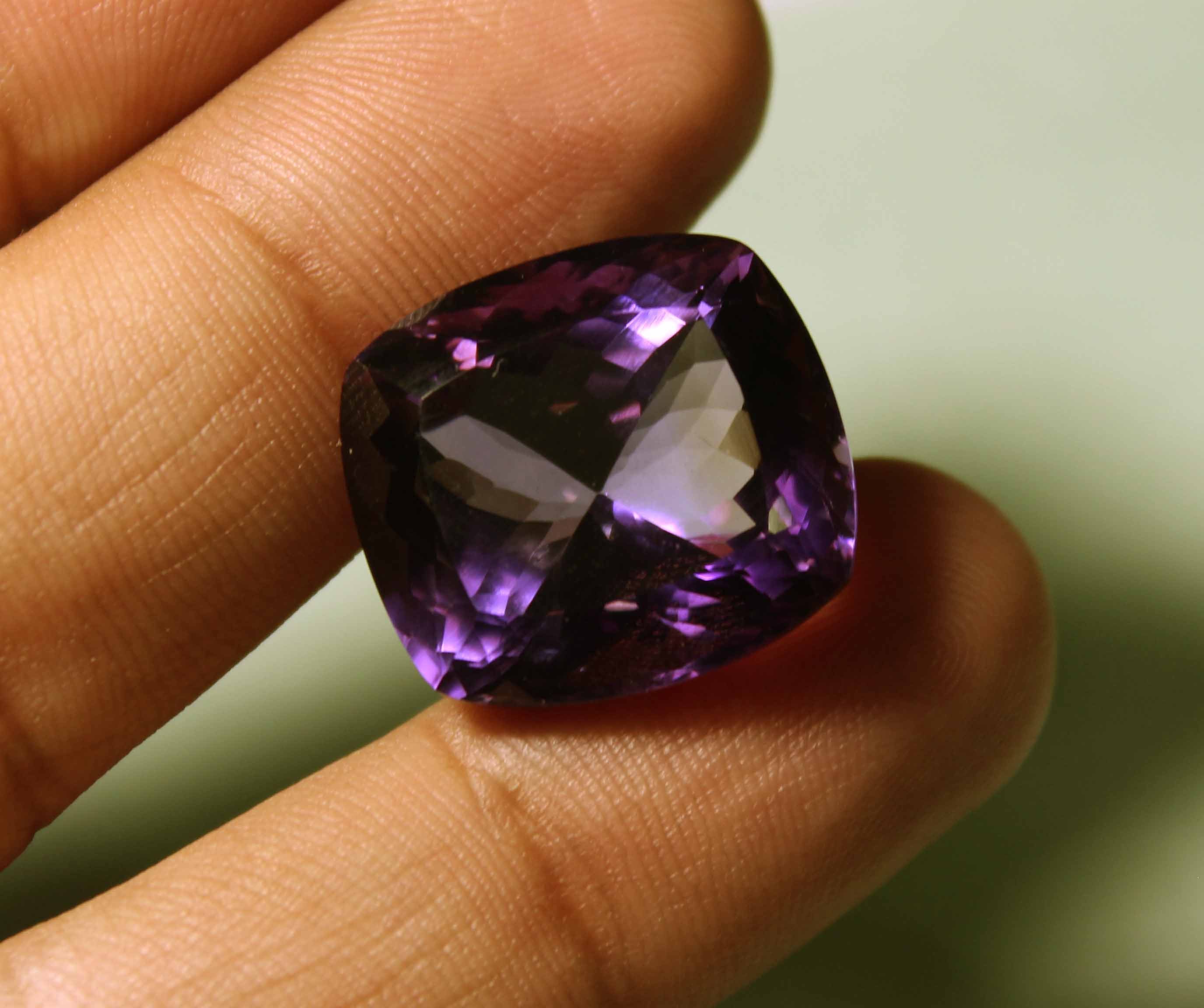 Natural Amethyst Gemstone,Faceted Amethyst Stone,AAA Quality Amethyst,Purple Amethyst,Amethyst Square Faceted Cut Stone,10x10x7.20MM,5.40Crt