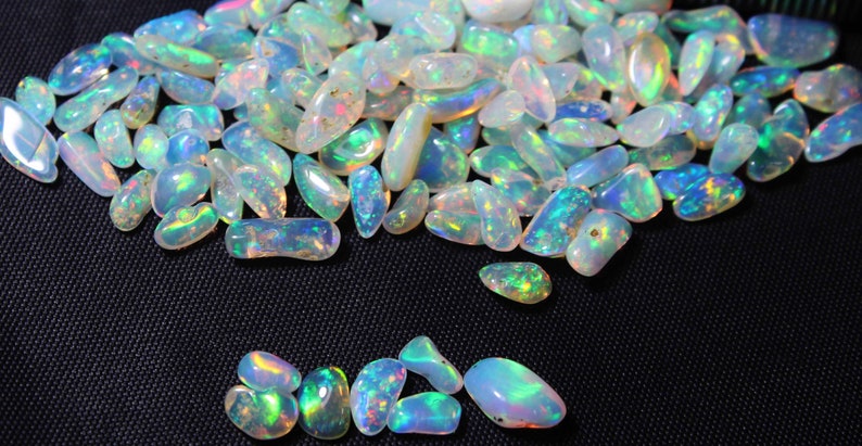 100 Stück, AAA-Opal, Welo-Opal, Opalkristall, Opal rau, natürlicher äthiopischer Opal, AAA-Opal rau, Größe 3-7mm, loser Opal rau Bild 5