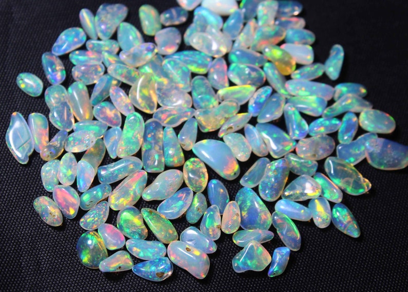 100 Stück, AAA-Opal, Welo-Opal, Opalkristall, Opal rau, natürlicher äthiopischer Opal, AAA-Opal rau, Größe 3-7mm, loser Opal rau Bild 1