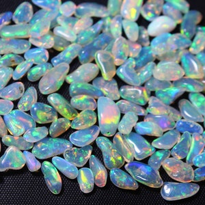 100 pièces, opale de qualité AAA, opale Welo, cristal d'opale, opale brute, opale éthiopienne naturelle, opale polonaise AAA brute, taille 3-7 mm, opale brute en vrac image 2