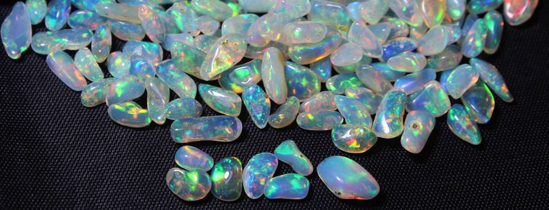 100 Stück, AAA-Opal, Welo-Opal, Opalkristall, Opal rau, natürlicher äthiopischer Opal, AAA-Opal rau, Größe 3-7mm, loser Opal rau Bild 4