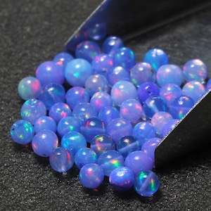 AAA Grade Opal Beads Drilled, Opal Balls Beads, Loose Opal Balls, Natural Ethiopian Opal, Lavender color Opal, Size 4-5mm, Opal For Necklace