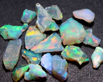 AAA-Opal, Opalkristall, rauer Opal, natürlicher äthiopischer Opal, AAA unpolierter Opal rau, Größe 7 - 12 mm, loser Opal unpolierter rauer, WR-05