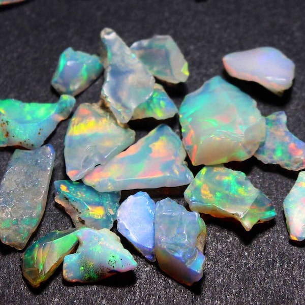 AAA Grade Opal,Opal Crystal,Opal Rough,Natural Ethiopian Opal,AAA Unpolished Opal Rough,Size 7–12MM ,Loose Opal Unpolished Rough,WR-05