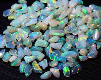 10 PCs,Natural Ethiopian Opal,Opal Rough,AAA+ Quality Polish Opal Rough Gemstone,Size 4-9mm,Loose Opal Polish Rough,Code AS-76