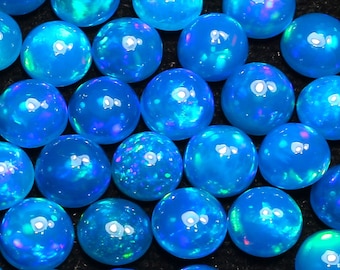 Ethiopian Paraiba Opal Cabochon Lot, Natural Welo Fire Opal Gemstone