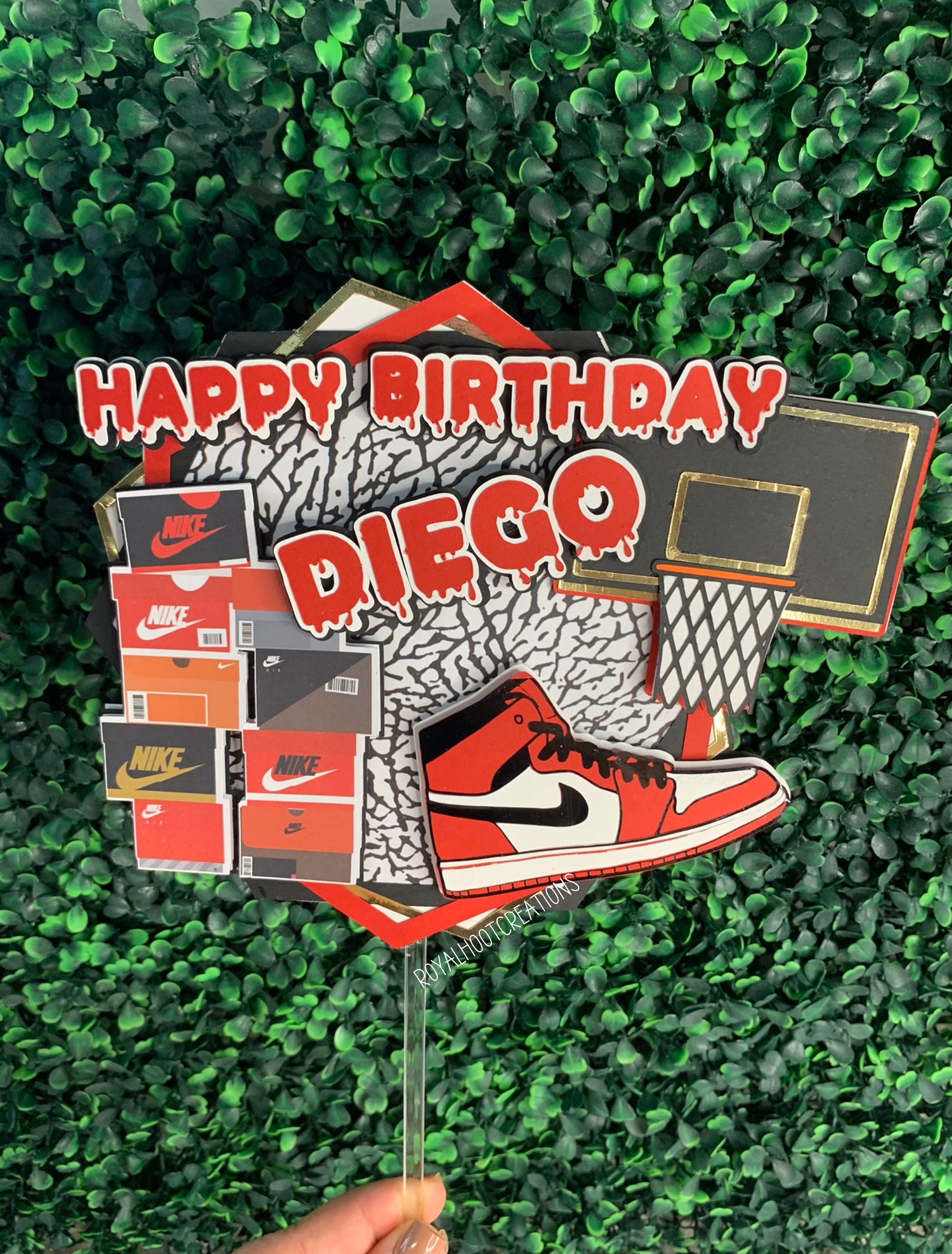 Jordan Shoe Cake Template - Etsy