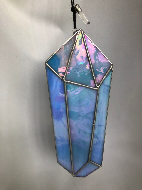 Stained Glass Crystal With Raw Quartz Crystal atomizer | Etsy