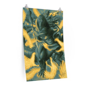 Kaiju Renaissance - God Defeats Devil Premium Matte Poster