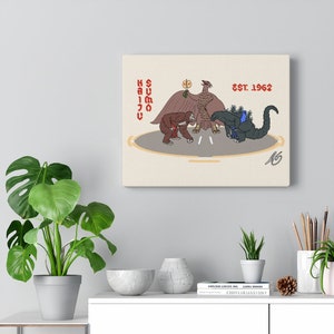 Kaiju Sumo Canvas Gallery Wrap