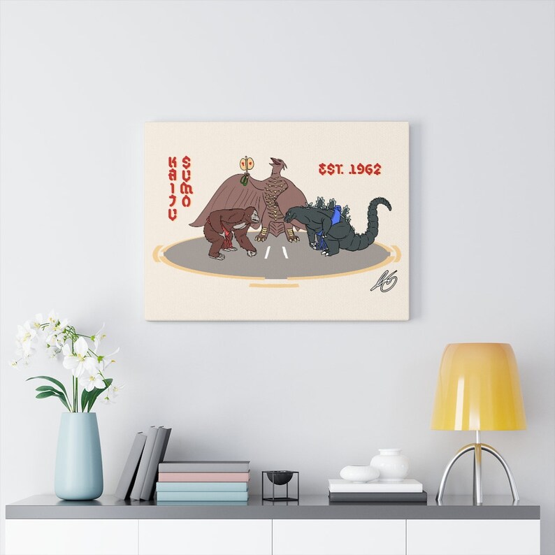 Kaiju Sumo Canvas Gallery Wrap
