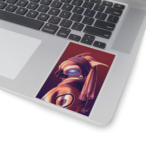 Kaiju Renaissance - Moth with Pearl Earring Kiss-Cut Sticker