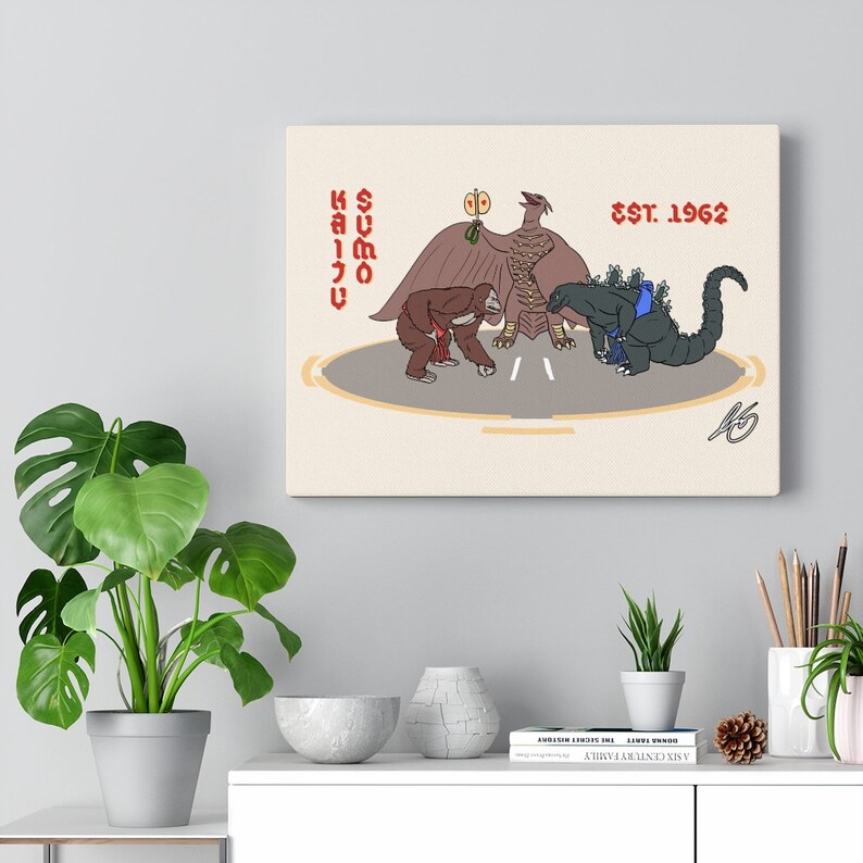 Kaiju Sumo Canvas Gallery Wrap