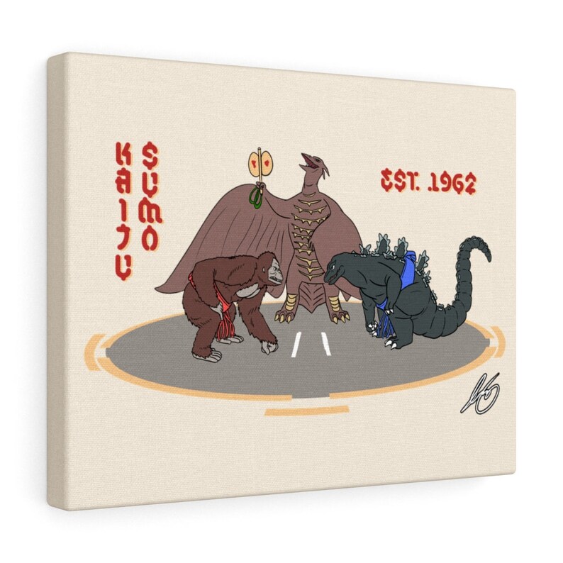Kaiju Sumo Canvas Gallery Wrap