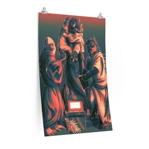 Kaiju Renaissance - Three Wisemonsters Premium Matte Poster