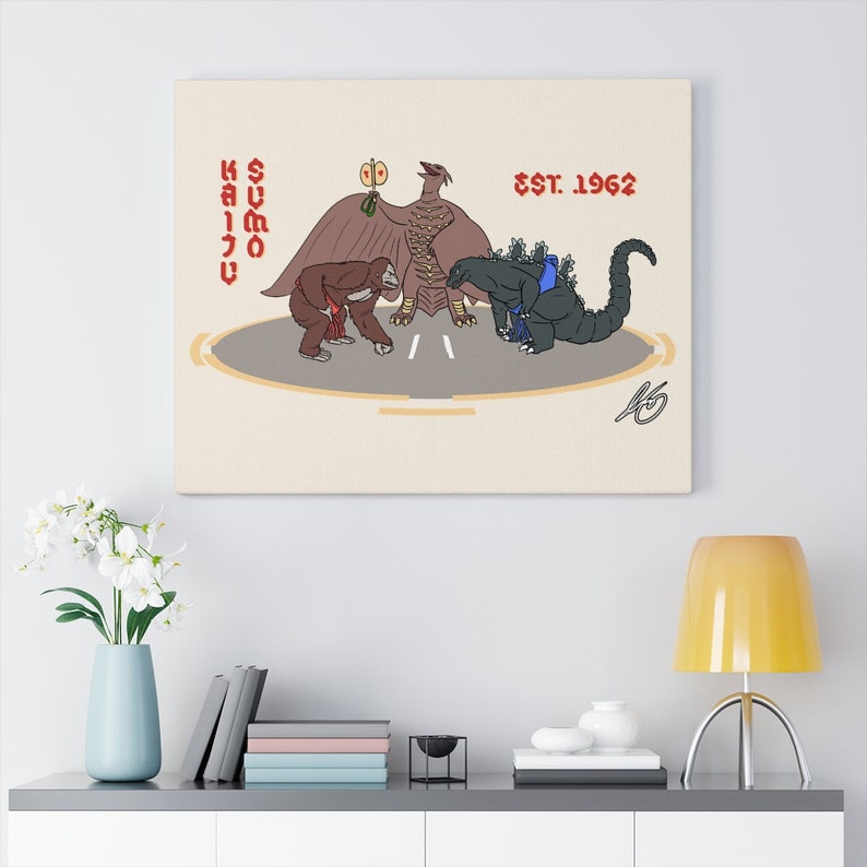 Kaiju Sumo Canvas Gallery Wrap