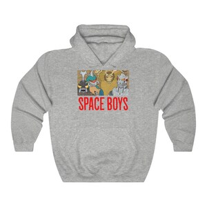 Me And The Space Boys Hooded Sweatshirt (Front Print)