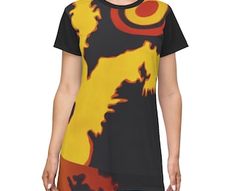 Goddess' Wing - Vestido de camiseta de origen