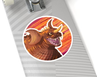 Kaiju Oldschool - Pegatina de corte de besos de infradog