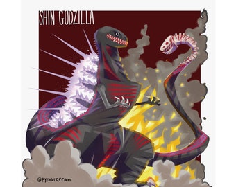 Kaiju Stylize - Póster mate de persecución