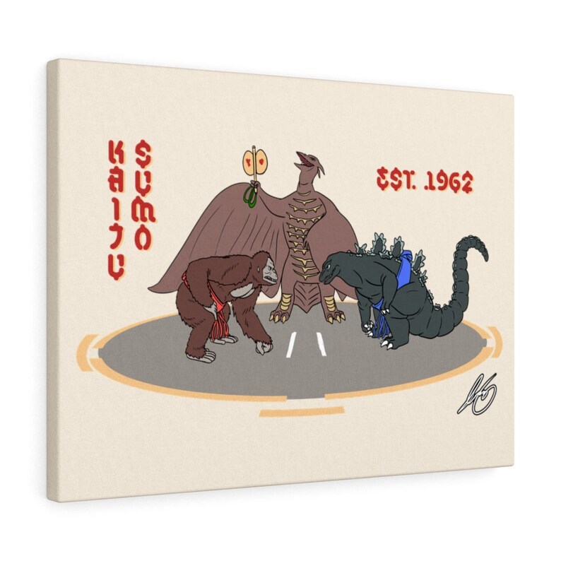 Kaiju Sumo Canvas Gallery Wrap