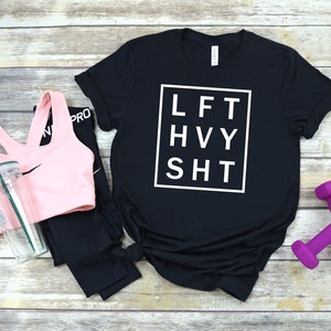 LFT HVY SHT Funny Workout Shirt Lift Heavy Fitness Tank Top Workout Tank Crossfit Tank Fit Tee Fitness Lifting Tank image 2