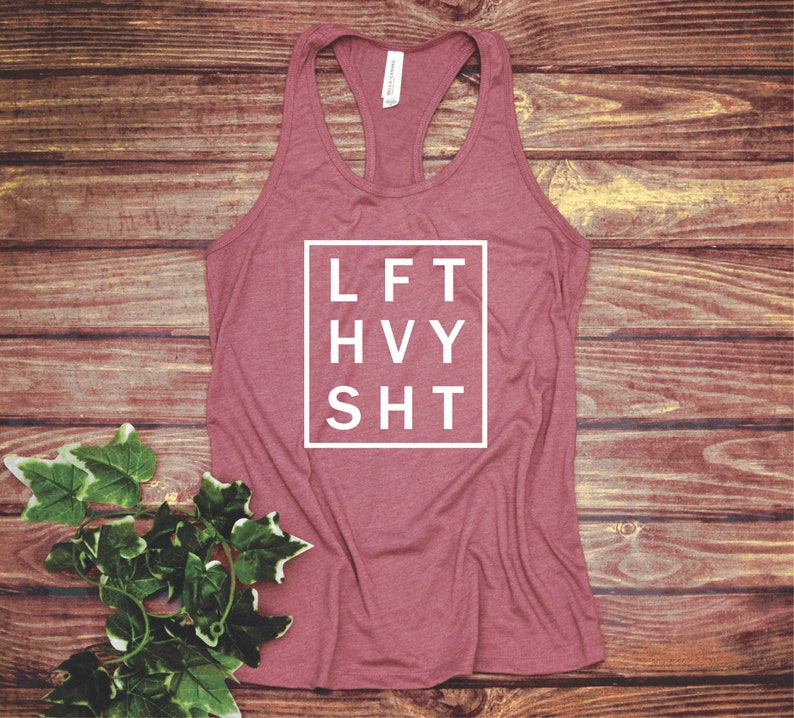 LFT HVY SHT Funny Workout Shirt Lift Heavy Fitness Tank Top Workout Tank Crossfit Tank Fit Tee Fitness Lifting Tank image 1