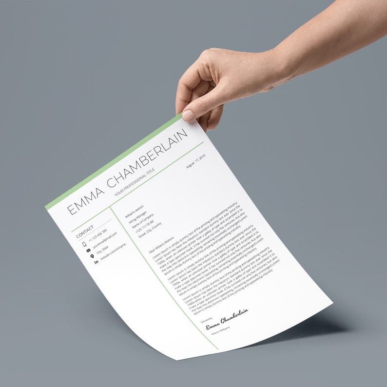 Google Docs Resume Template With Cover Letter Professional ...