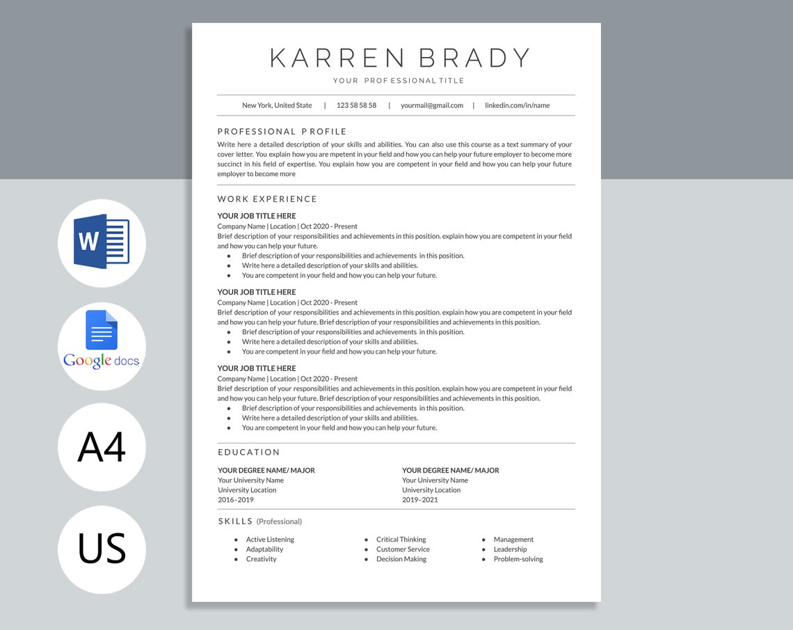 ats friendly resume template free download 2021 ats friendly resume template free download 2021