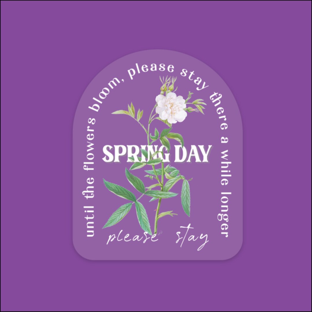 Clear Spring Day Sticker - Transparent Vinyl BTS Sticker - K-pop ...
