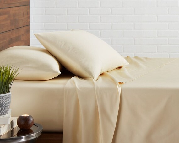 Soft Organic Cotton Sateen Sheet Set 
