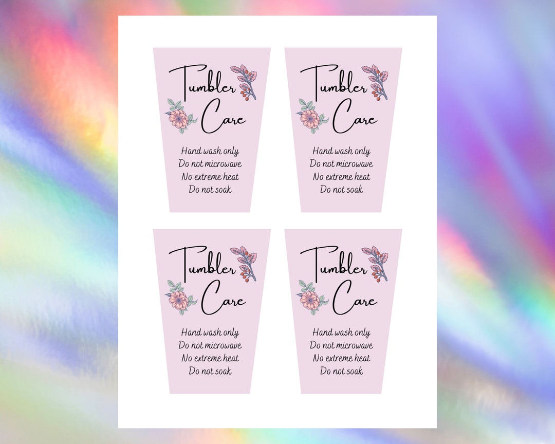 Beautiful Printable Tumbler Care Cards Tumbler Care - Etsy