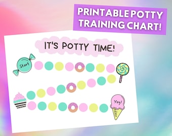 Printable Potty Training Reward Chart | Potty Training Sticker Chart | Instant Download | Digital JPG file