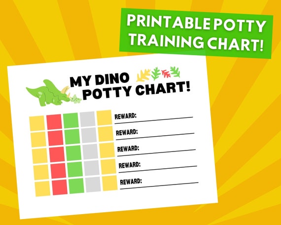 Printable Potty Training Reward Chart Potty Training Sticker - Etsy