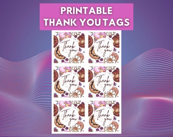 Beautiful Printable Thank You Tags | Instant Download | Digital PNG & PDF files