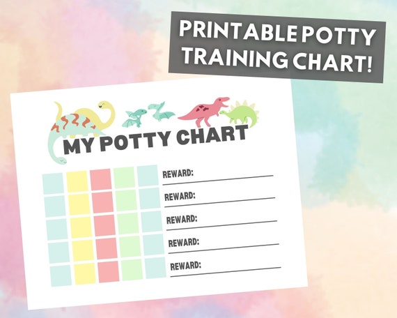 Printable Potty Training Reward Chart Potty Training Sticker - Etsy