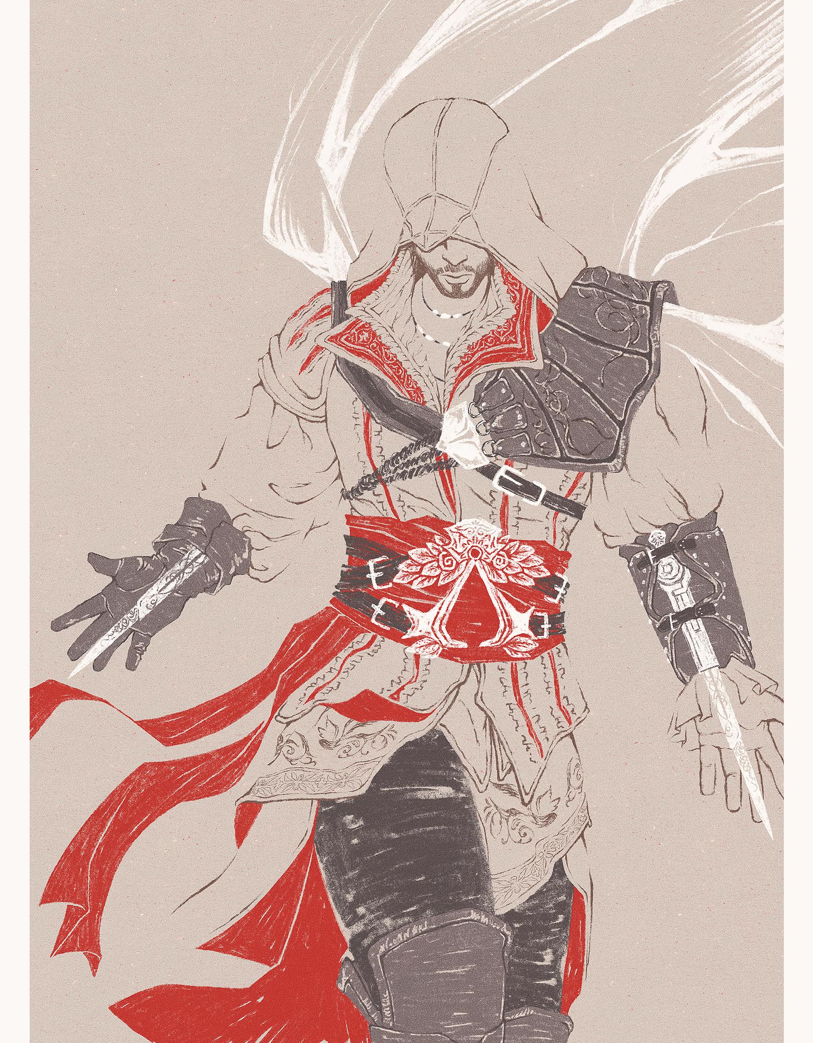 Ezio Auditore Assassin's Creed Print - Etsy